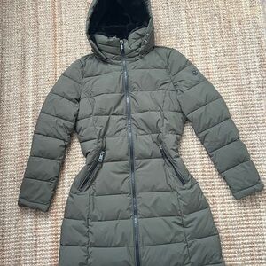 Andrew Marc Olive Green Puffer Coat